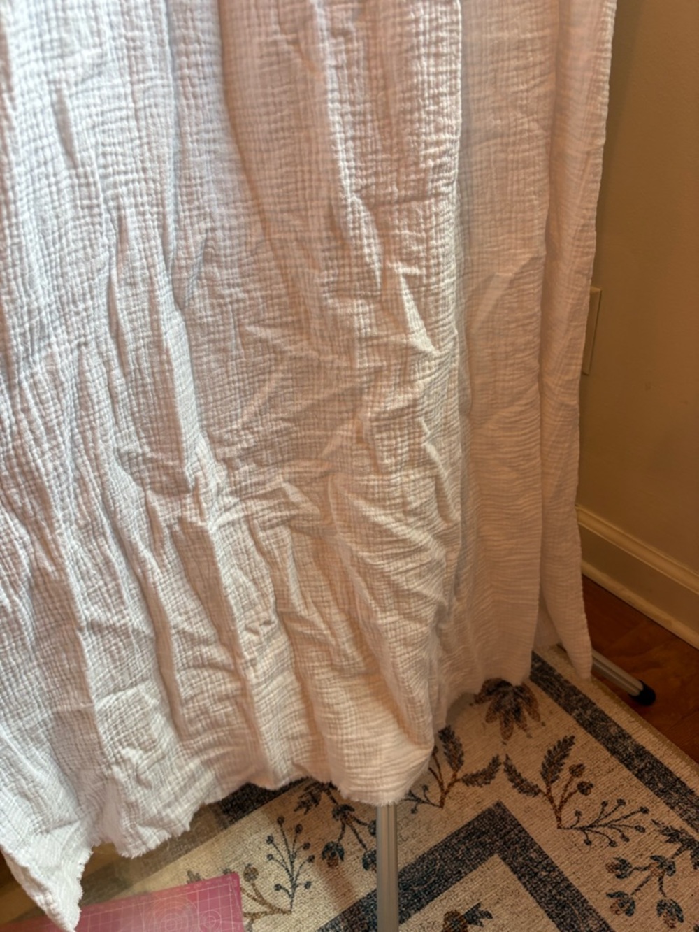 NATURAL LIFE Tricia White Cotton Gauze Maxi Dress - M Medium - Picture 4 of 7